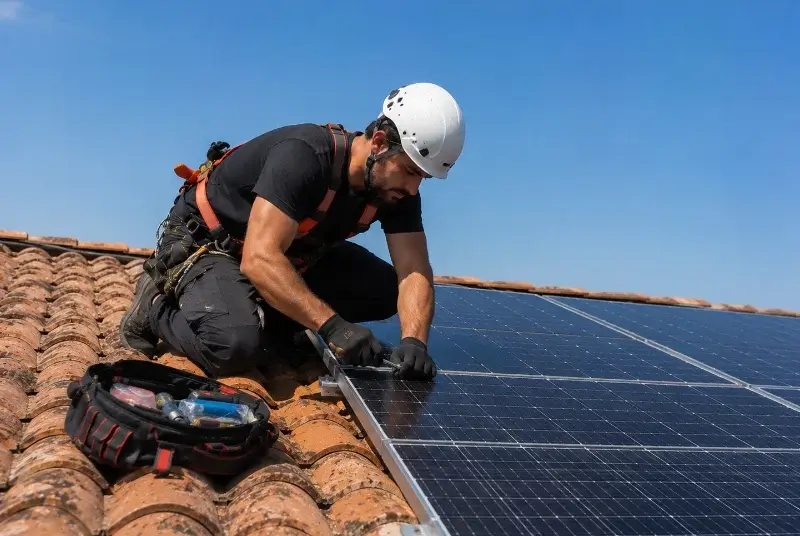 Maintenance et monitoring de panneaux solaires à Béganne